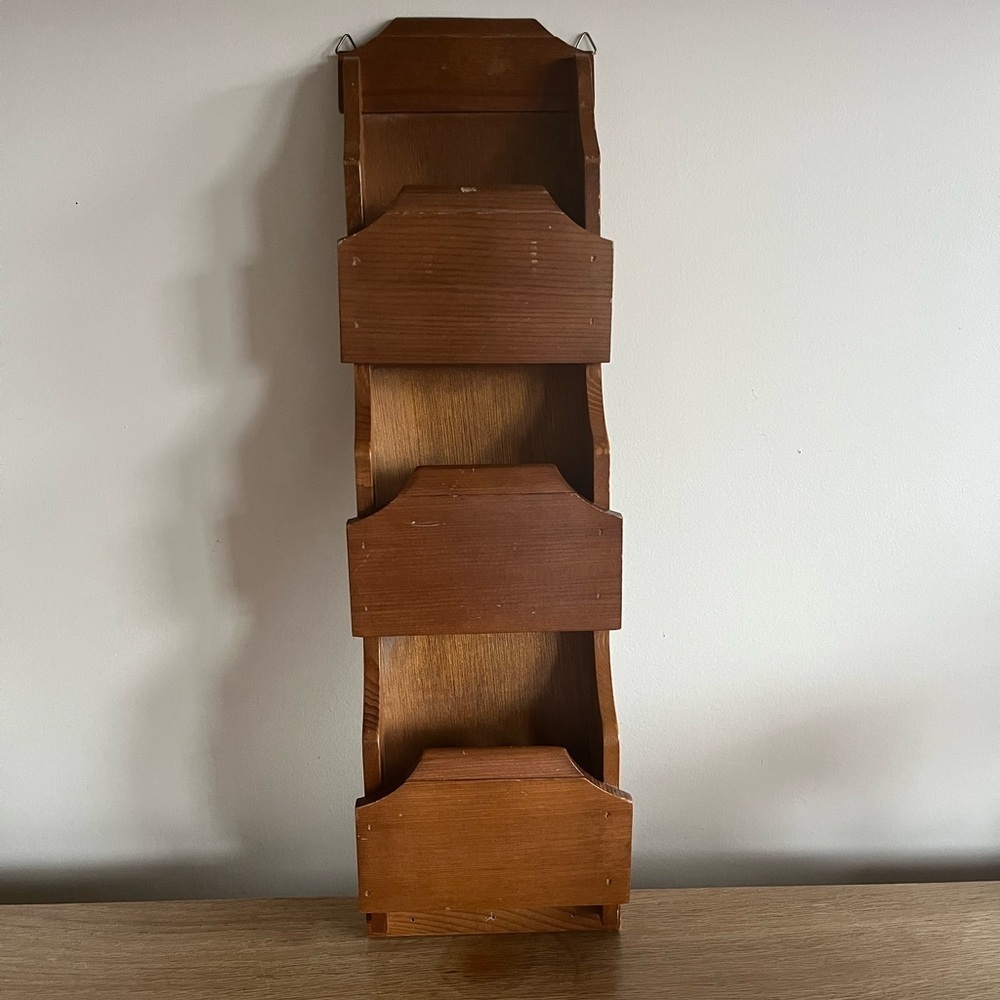Wooden Wall Mail Organizer